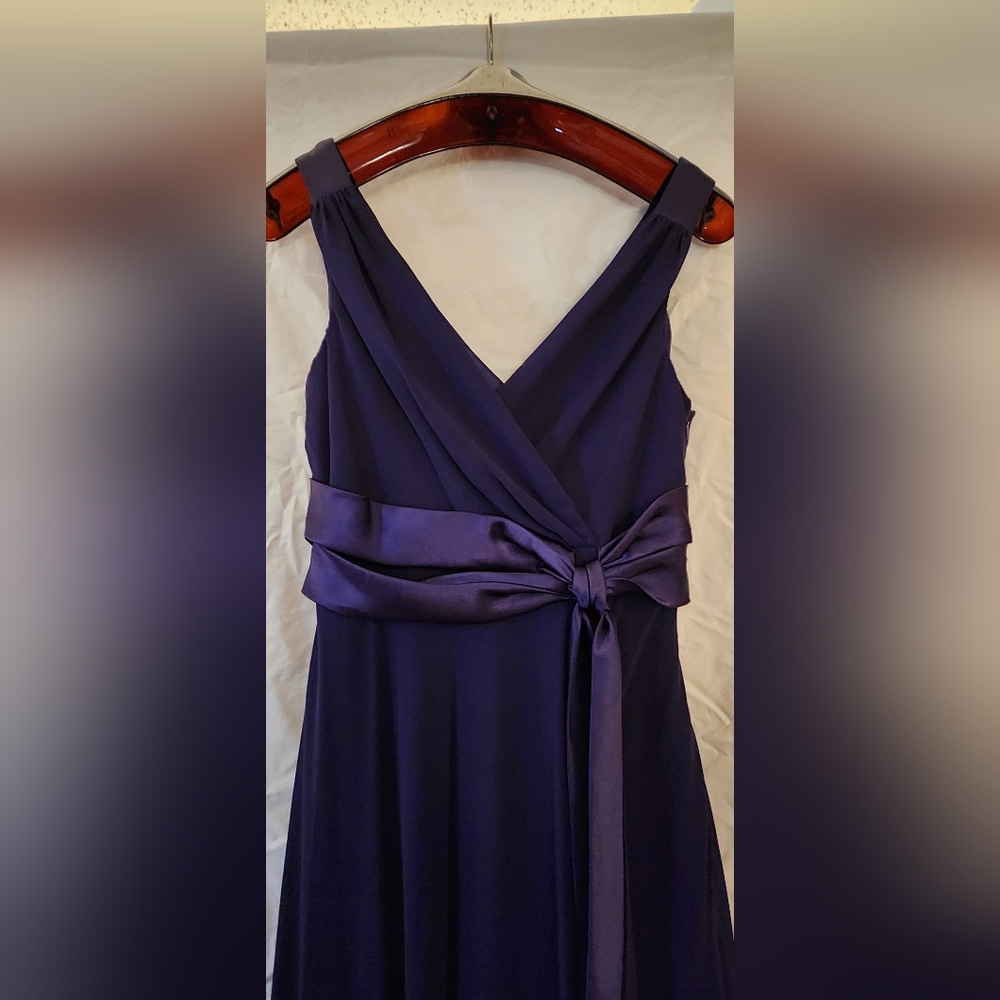 Elegant Purple Wrap Dress